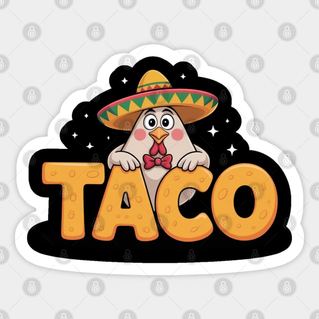 Taco-trump Sticker by Creatifly Graphic Tees